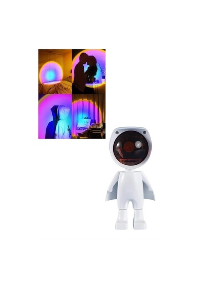 Hubrendy Tekno Astronot Işık Projektörü Gökkuşağı Projeksiyon Gece Lambası Hediyelik 17092623 27095218