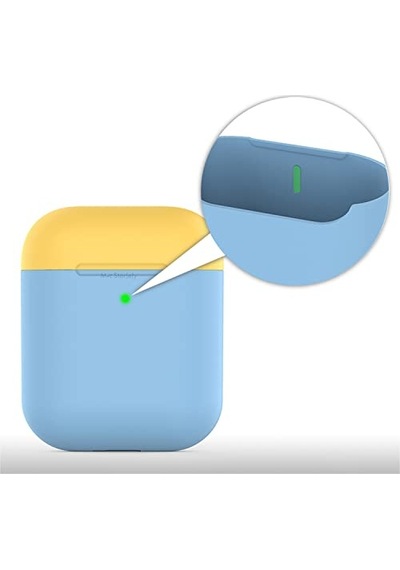 Ayrex Airpods 1 2 Nesil Uyumlu Silikon Kılıf Mat Yumuşak Doku, Darbe Emici, Kaymaz Yüzey, Kablosuz Şarj Deste