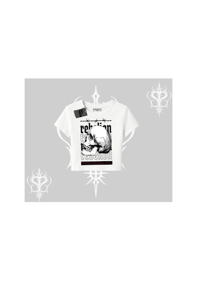 Tarzsokak Babby Tee Tshirt Rebellion Skull Underground Street Legacy Beyaz