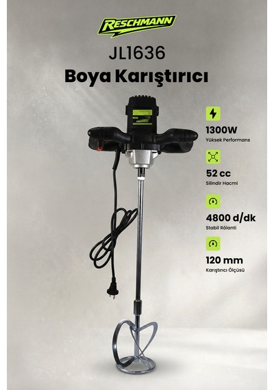 Reschmann R-JL1636 1300W Boya Karıştırıcı Alçı Karıştırıcı