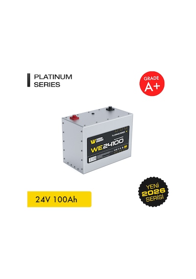 Werer Energy 24V 100Ah LiFePO4 Platinum Series Bluetooth'lu Lityum Demir Fosfat Akü