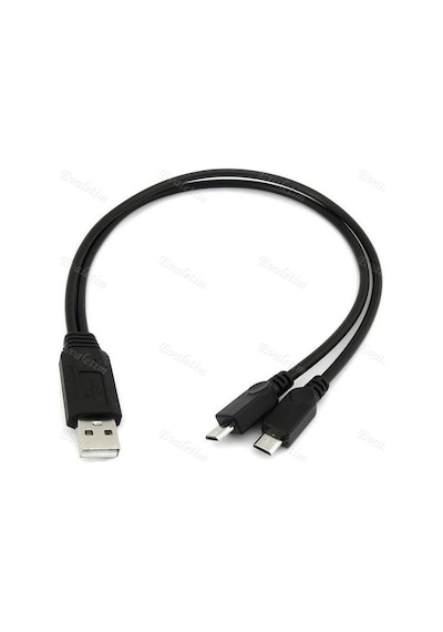 Micro Usb Y Kablo Data Power Çevirici 4378 Dönüştürücü Adaptör 2