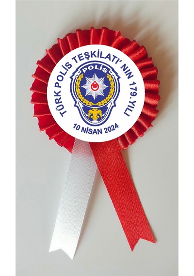 10 Nisan Polis Haftası Saten Kokart 10 Adet