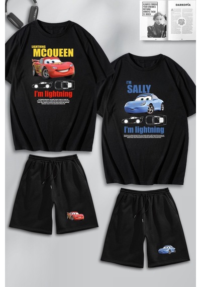 Unisex Kadın Erkek I'm Sally & Mcqueen Baskılı Sevgili Çift Kombini Tasarım Oversize T Shirt Ve Şort Siyah Mck0398 Siyah Unisex Kadın Erkek I'm Sally & Mcqueen Baskılı Sevgili Çift Kombini Tasarım Oversize T Shirt Ve Şort Siyah Mck0398 Siyah