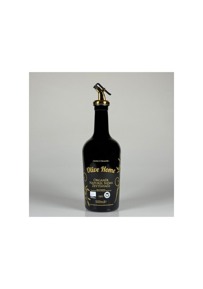 Olive Home Amber Yağdanlık Cam Şişe 500ml Zeytinyağı Sıvıyağ Şişesi Yağlık Siyah