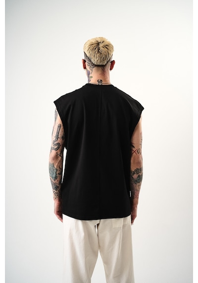 Respire Erkek Basic Tank Top Atlet Siyah
