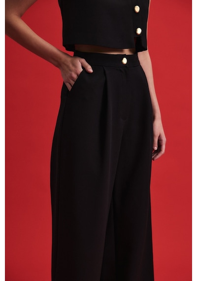 Sateen Lucy Pantolon - Siyah-136953 siyah