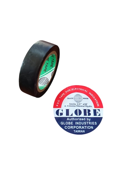 Globe İzole Bant Elektrik Kablo Bantı 19mm Siyah 19 Mm