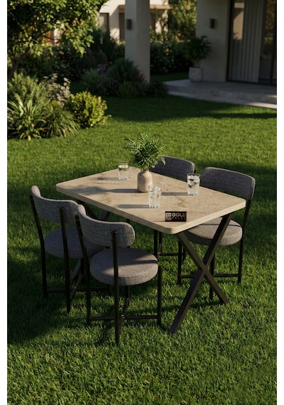 Mutfak Masası 4 Sandalyeli Set 110x70 Cm Modern Bahçe Cafe Masa Takımı 4 Kişilik Tedy 9883 Anstrasit Gri Mutfak Masası 4 Sandalyeli Set 110x70 Cm Modern Bahçe Cafe Masa Takımı 4 Kişilik Tedy 9883 Anstrasit Gri