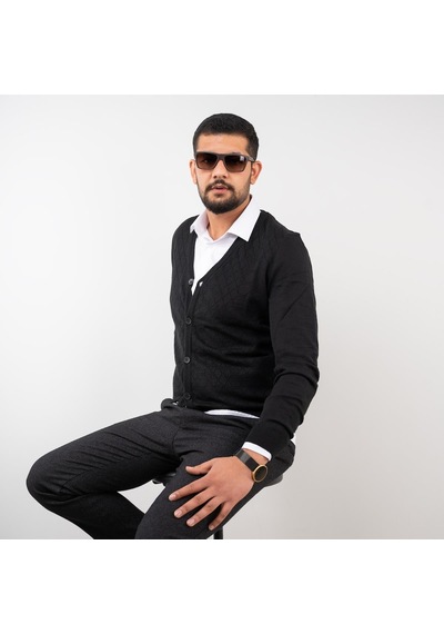 San&Fa Slimfit Erkek Triko Hırka
