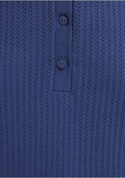 Mavi - Örme Mavi Polo Tişört 1614311-70757