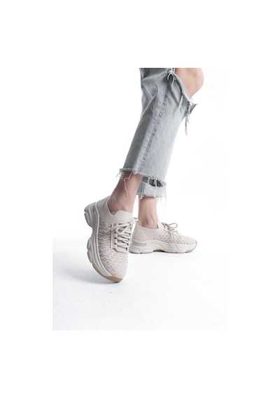 Kadın Rocco Ten Triko Taşlı Spor Ayakkabı & Sneaker Ten