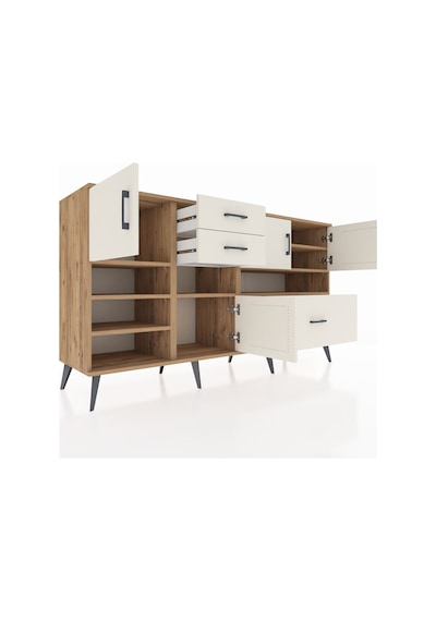 Kronos Konsol 7 Raflı 3 Çekmeceli 4 Kapaklı 176x59x99 Çam-aytaşı Çam-aytaşı