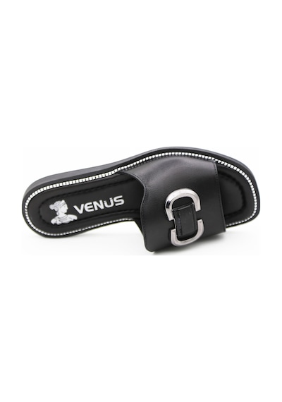 Venüs 2512205y Kadın Deri Terlik Siyah