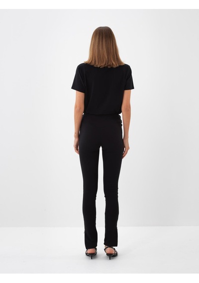 Xint Siyah Modal Dokulu Regular Fit Tişört 602376