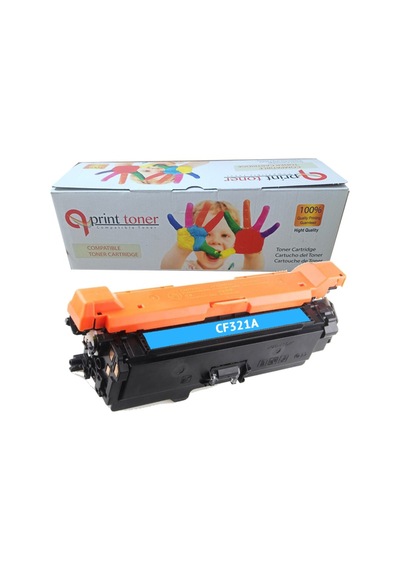 Qprint Toner Hp 652a Cf321a Mavi Uyumlu Toner M651dn M680dn Cz248a Cz249a Cz250a Cz256a Cz257a