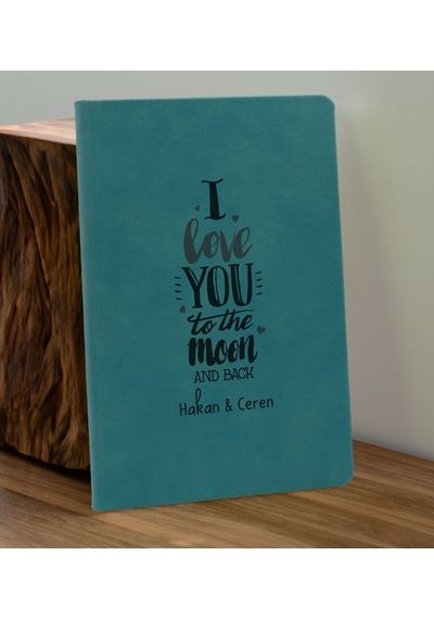 Bk Gift Sevgiliye Özel İsimli Turkuaz Defter Ve Cam Matara Hediye Seti-7, Sevgiliye Hediye, Sevgililer Günü, Yeni İş Hediyesi