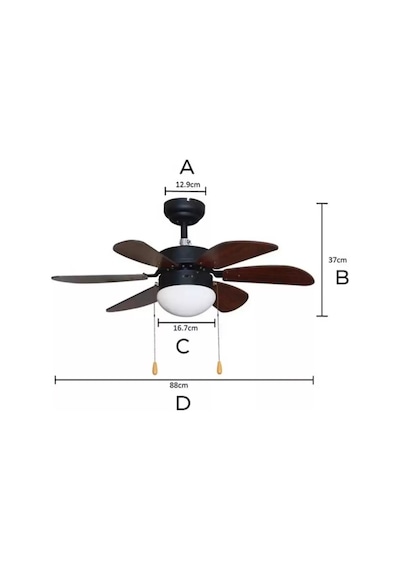 Vanti KCF280 6 Kanatlı 30" Avizeli Tavan Vantilatörü
