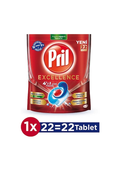 Pril Excellence 4 ü 1 arada 22 Kapsül