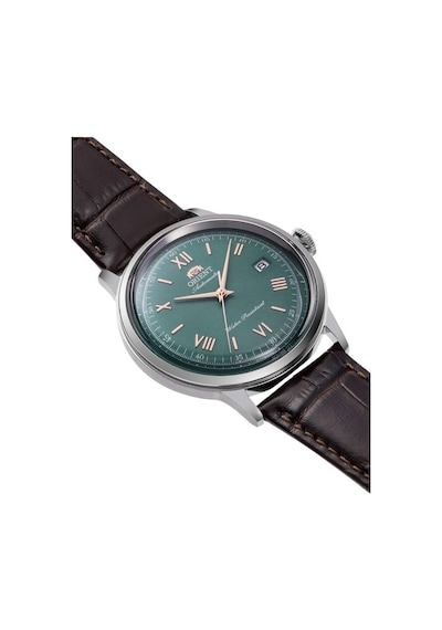 Orient Ra-ac0023e30b Otomatik Deri Kahverengi Yeşil Kadran 41 Mm Erkek Kol Saati Gri