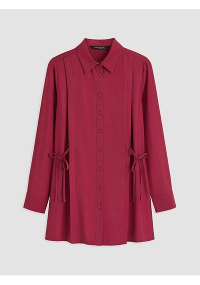 Lcw Everyday Bordo Modal Karışımlı Kadın Gömlek Tunik
