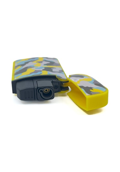 Zengaz Cool Tasarım Jet Alev Çakmak - Yellow Camouflage Sarı
