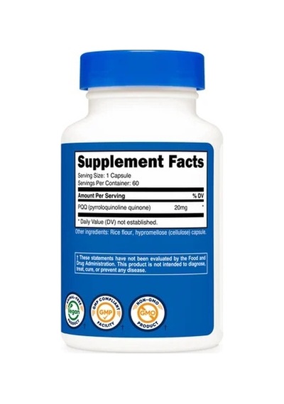 Pqq 20 Mg 60 Capsules Usa Menş.
