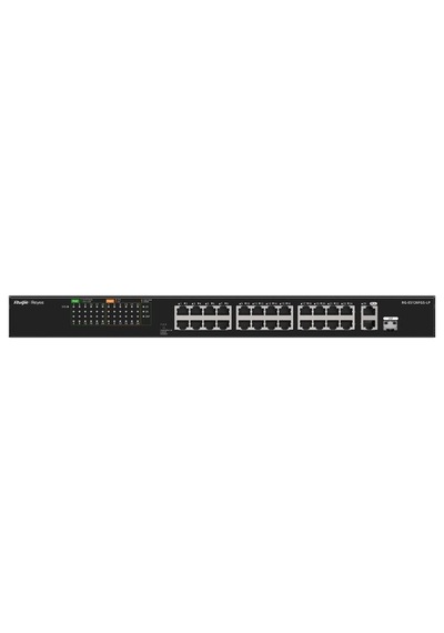 Ruıjıe Reyee Rg-es126fgs-lp 24 Port 10/100 + 2x Rj45 /1x1gb Sfp Uplınk Combo 180w Poe Rackmount Swıtch