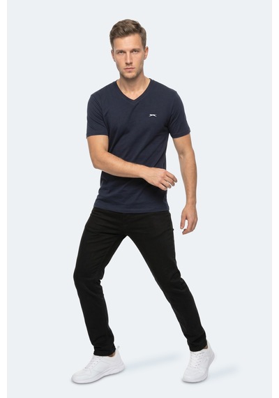 Slazenger Rıvaldo In Erkek V Yaka Lacivert Tişört