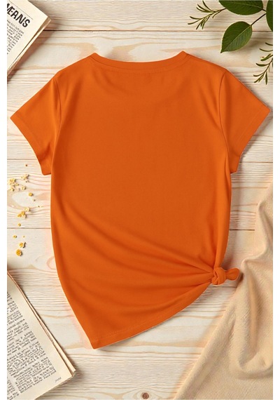 Uyguntarz Unisex Duffy Baskılı Tasarım Tshirt Turuncu