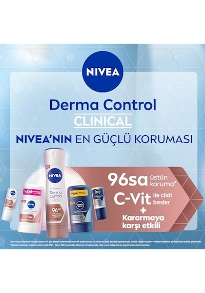 Nıvea Men Erkek Stick Deodorant Derma Control Clinical 50 Ml, 96 Saat Üstün Koruma