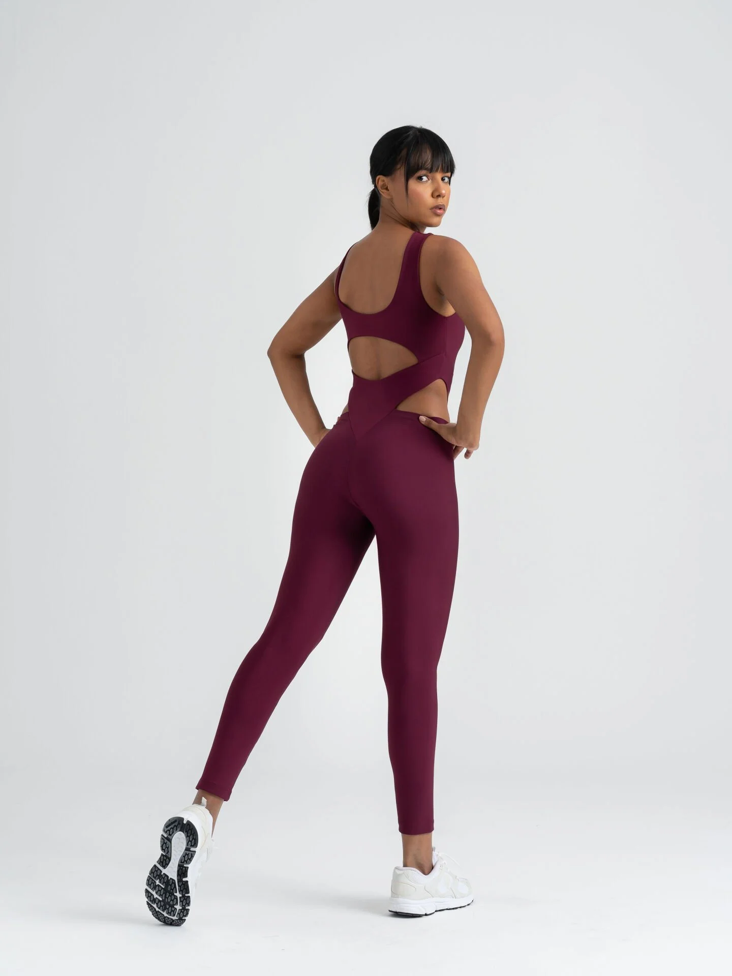 Lismina Bold Curve Spor Tayt Tulum Mürdüm