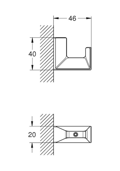 Grohe Selection Cube Bornoz Askılığı - 40782000 Çok Renkli