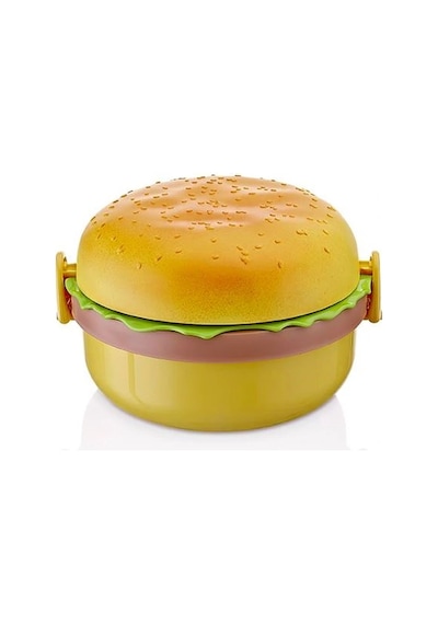Hamburger Görünümlü Beslenme Ve Saklama Kabı Çok Renkli