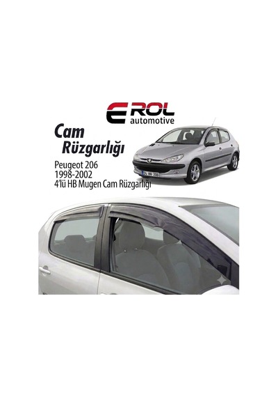 Peugeot 206 1998-2002 4'lü Hb Mugen Cam Rüzgarlığı