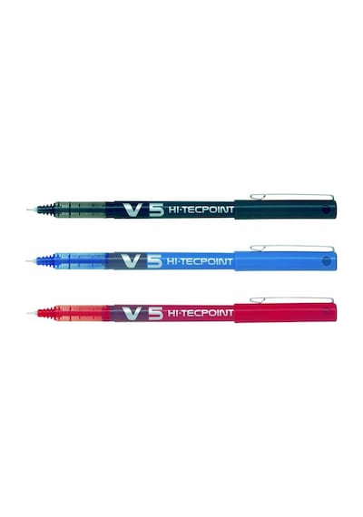 Pilot V5 Iğne Uçlu Roller Kalem 0.5 12'Li Paket Siyah