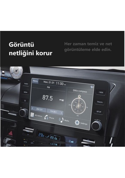 Hyundai Staria 8 İnç Multimedya Mat Ekran Koruyucu Şeffaf