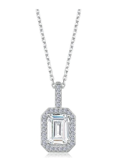 1.00 Karat Emerald Tektaş İkili Gümüş Set