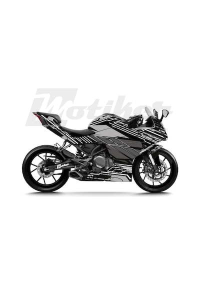 Cfmoto 250sr K'night Model Parçalı Motosiklet Kaplama Sticker Etiket Modeli Koyu Gri Gri Beyaz