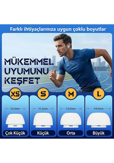 Caseonn Apple Airpods Pro 2 / Airpods Pro Uyumlu Yedek Silikon Kulaklık Ucu 4 Farklı Boy Xs/s/m/l - Beyaz