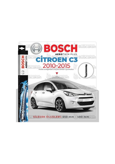 Citroen C3 Muz Silecek Takımı 2010-2015 Bosch Aerotwin