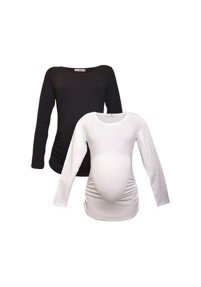 Luvmabelly Myra2301 2308 Hamile Tshirt Seti Siyah