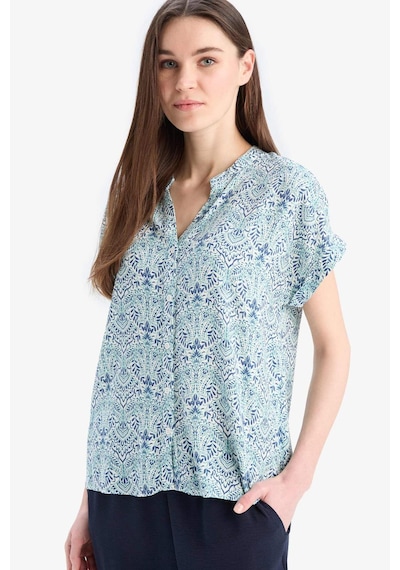 DeFacto Regular Fit Apaş Yaka Desenli Kısa Kollu Gömlek I6173AZ25SMER99