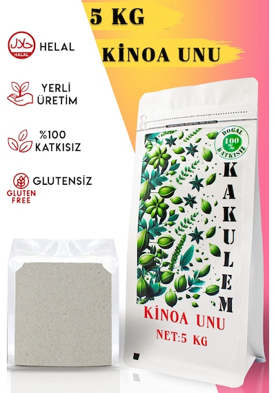 Kakulem Glutensiz Sertifikalı Beyaz Kinoa Unu Tozu 5 Kg