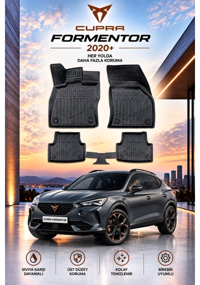 Cupra Formentor 2020+ Aracınıza Özel Üretim Havuzlu Paspas Takımı A+ -mod-