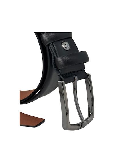 Süzer Deri %100 Hakiki Deri Düz Model 4 Cm. Tokalı Klasik Erkek Kemer Siyah