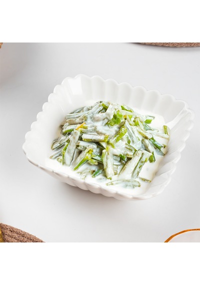 Porsima 1750n Porselen Kase Kare Desenli Derin Salata Kase 16cm