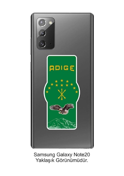 Adige Çerkes Bayrak Telefon Tablet Etiketi