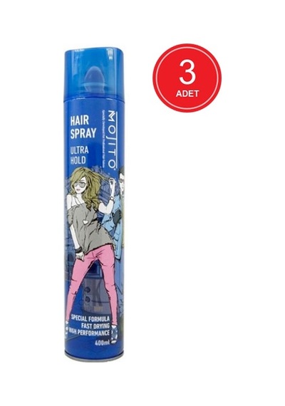 Mojito Ultra Hold Güçlü Tutuş Saç Spreyi 3 x 400 ML