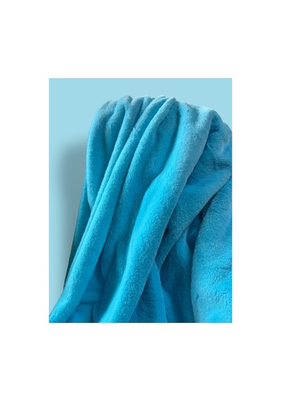 Toscana/tavşan , 800 Gr Ithal Mavi Peluş Kumaş 100x150cm Tekstil, Ev Tekstili Mavi Mavi